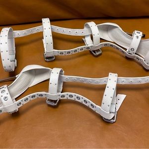 New Schutz Leather Sandal Strappy High Heels Size 7, value $200